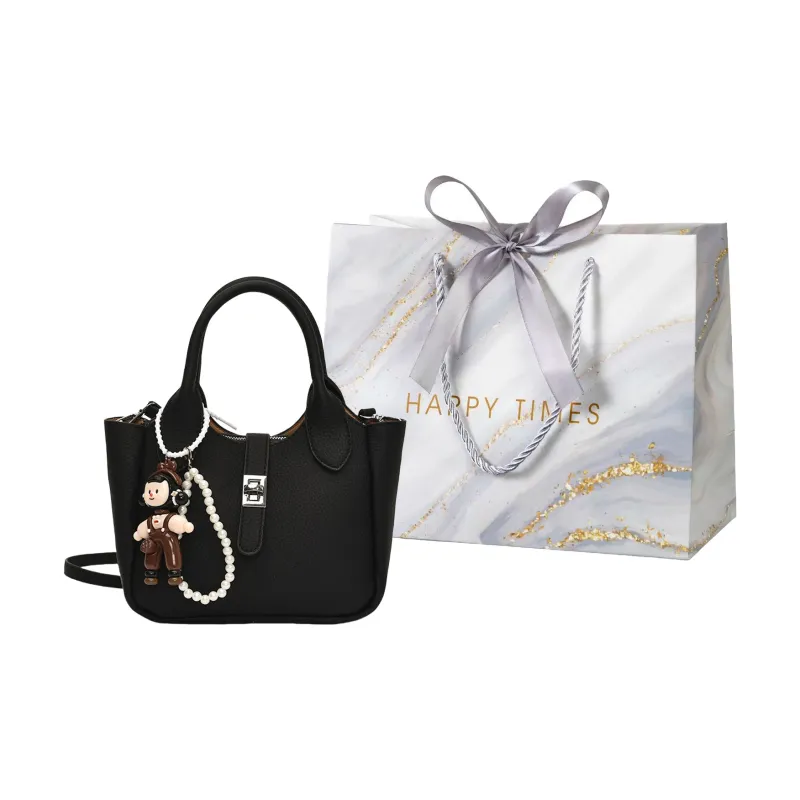 Miss Angel PU Crossbody One Shoulder Handbag Regular Women's Black/White/Yellow/Pink-6