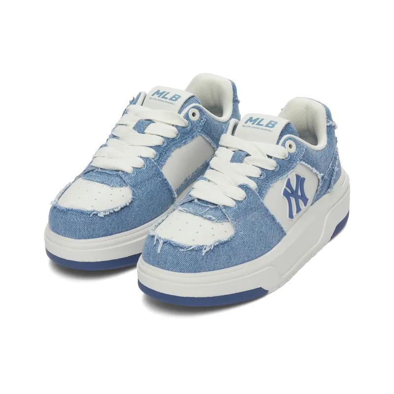MLB Chunky Liner Anti Slip Wear Resistant Low Top Skateboard Shoes Unisex Blue-2