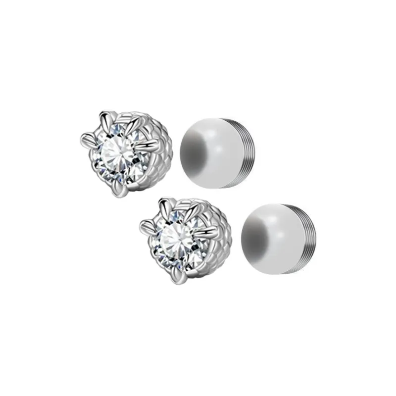 KING OF BLING Alloy With Zircon Stud Earrings Unisex-7