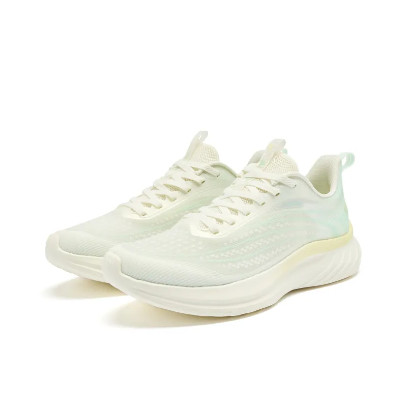 QIAODAN Cushioning, Slip Resistant, And Abrasion Resistant Low Top Casual Running Shoes Women's Green-2