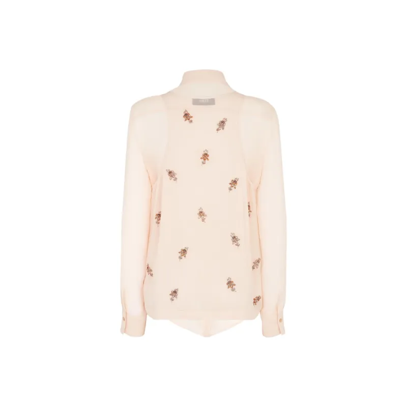 FENDI Embroidered Georgette Shirt-1