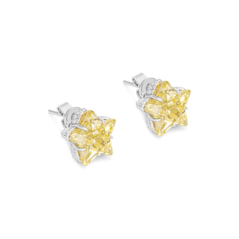 GEMOLA Synthetic Cubic Zirconia Stud Earrings Women's-3