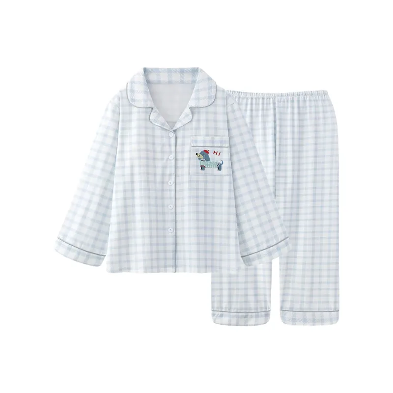 Maultiay Pajama Set Women's Blue-0