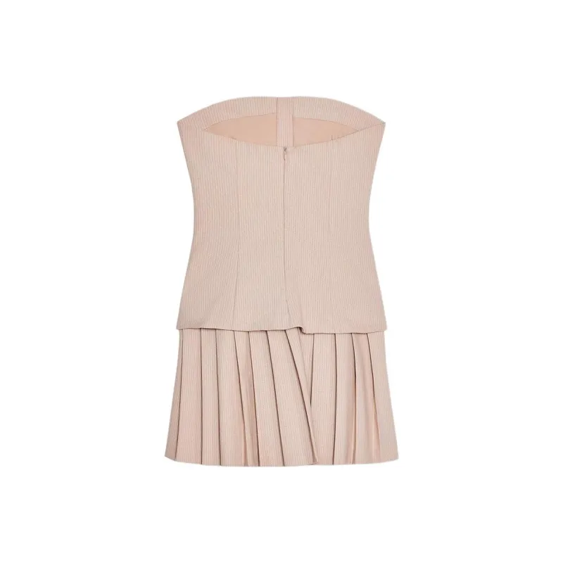 ZARA Sleeveless Dress Women's Light Peach Pink-1
