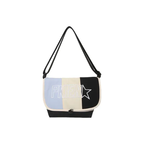 GOBLIN SHARKS 1759 Nylon Crossbody Bag Medium Size Unisex Black & Blue/Black & Green