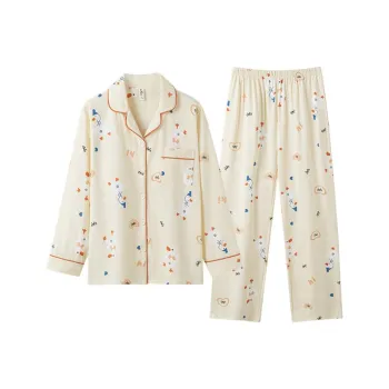 ZAO FU NIAO Pajama Set Women's Dynamic Yellow