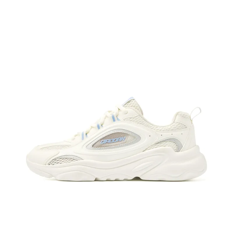 QIAODAN Anti Slip And Wear Resistant Quick Dry Low Top Casual Shoes Men's White Blue-0
