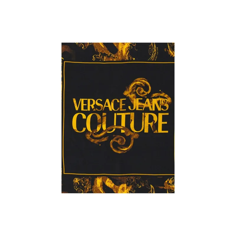 VERSACE JEANS COUTURE Silk Scarves Women's Black-2