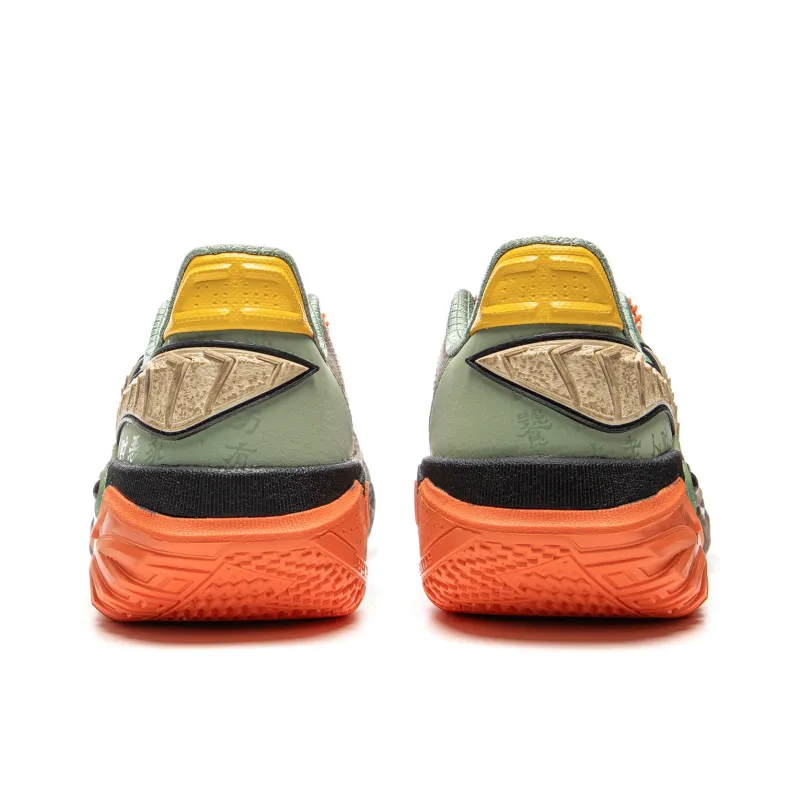 LiNing Jie Ao 2 Anti Slip And Wear Resistant Breathable Low Top Basketball Shoes Men's Brown Green-4