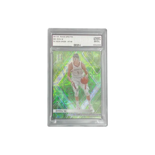 PANINI 2017 18 Spectra Rocket Zhou Qi Rising Stars RC Spectra 17/49 Green Ring Refractor BGN Graded Cards 1 Pc