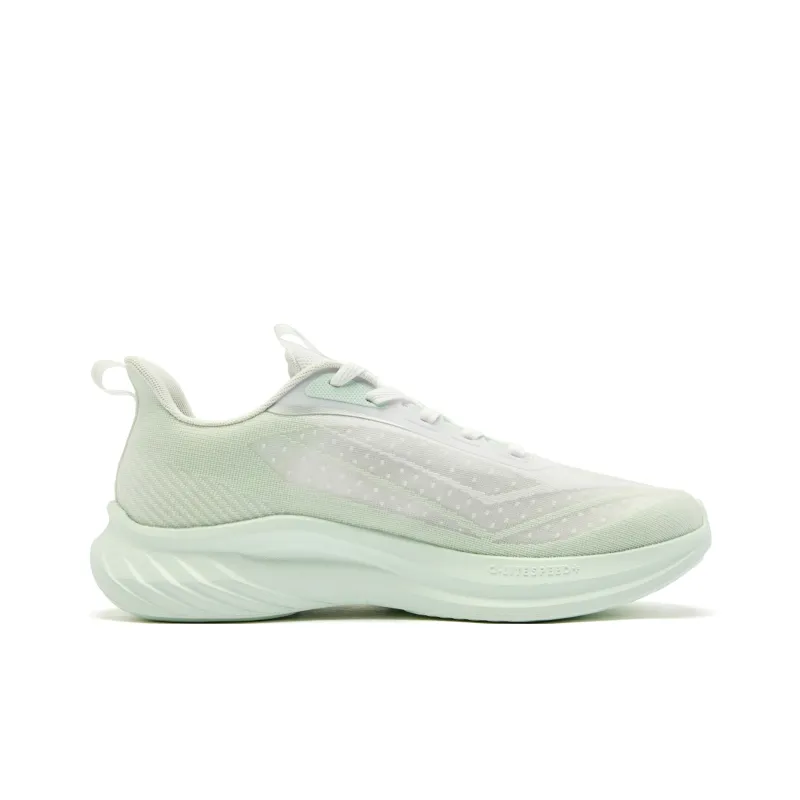 QIAODAN Cushioned Slip Resistant Abrasion Resistant Low Top Casual Running Shoes Men's Snow Mist Green-1
