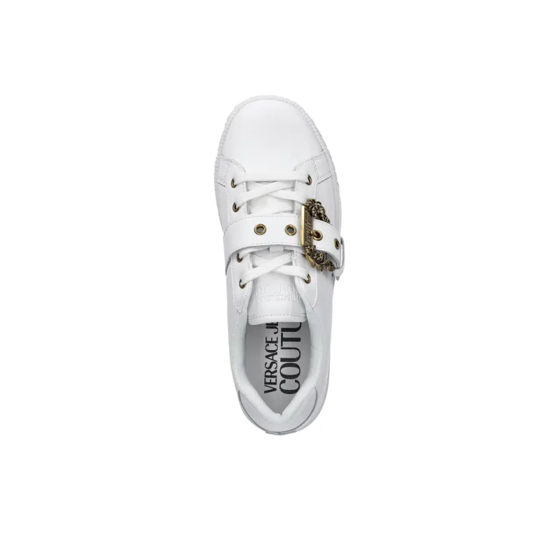 VERSACE JEANS COUTURE Low Top Skateboard Shoes Women's White-4