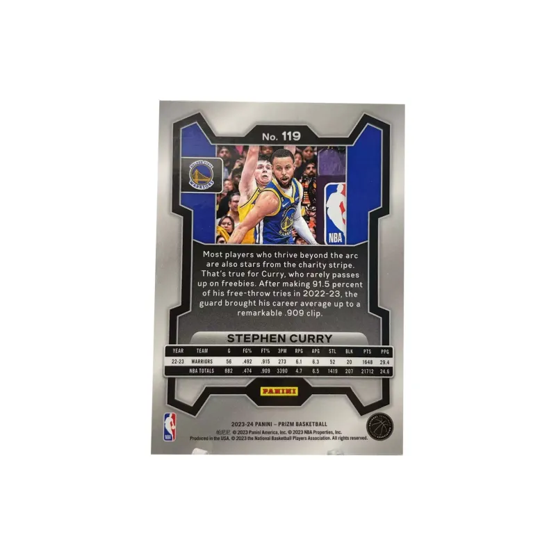 PANINI 2023 24 Golden State Warriors, Stephen Curry PRIZM Collection, Curry Classic Section Sports Cards 1 Pc-1