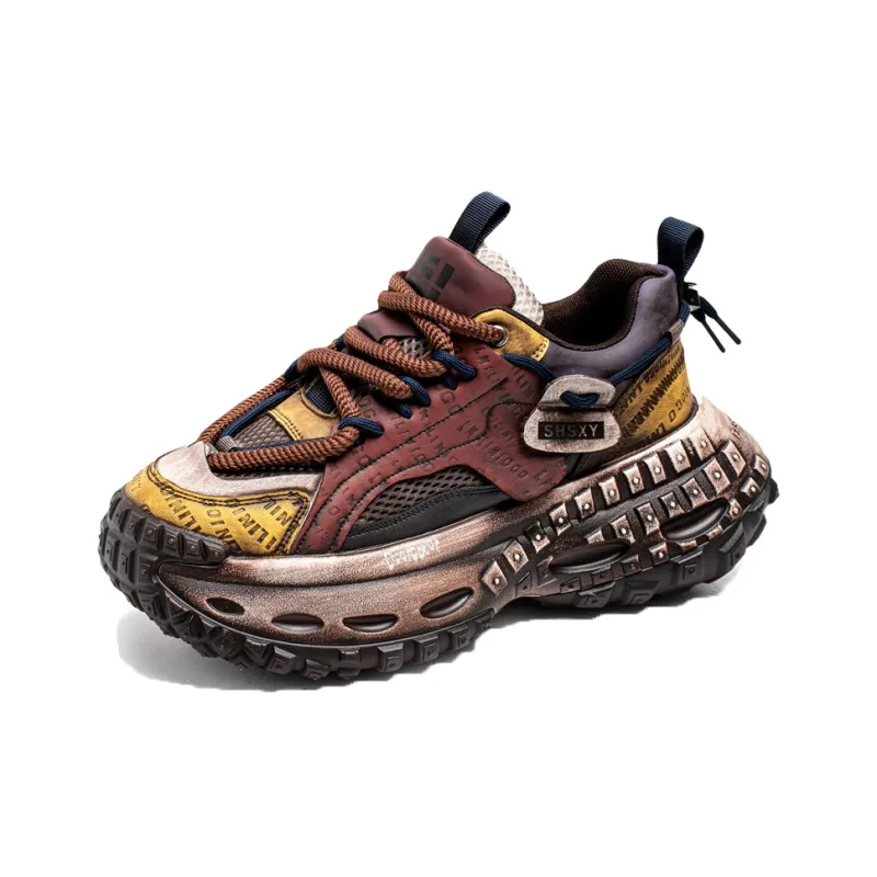 Budding Bear Anti Slip Wear Resistant Breathable Height Increasing Low Top Chunky Sneakers Men's Box-36