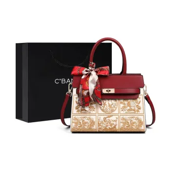 C°BANNER Cow Leather Shoulder Bag, Crossbody Bag, Handbag Regular Women's Blue/Red