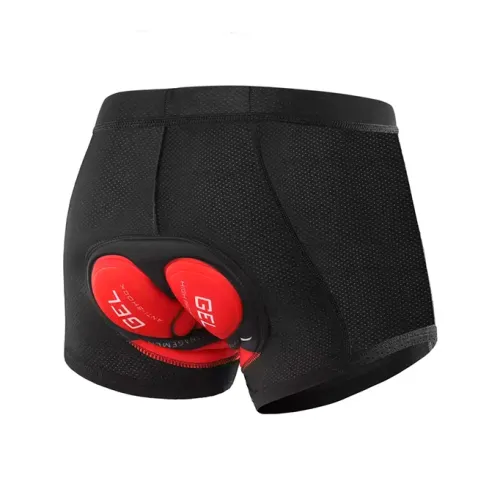 LECAGE Cushioning Silicone Mountain Road Bike Plus Size Shorts Unisex C01 Obsidian Black Silicone Seat Cushion