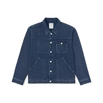 SIMWOOD Denim Jacket Men's Washable Vintage Blue