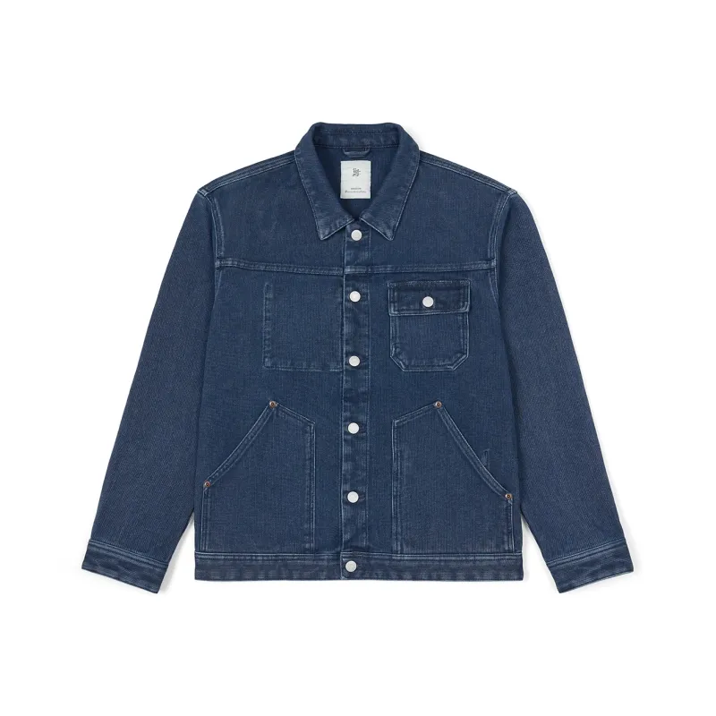 SIMWOOD Denim Jacket Men's Washable Vintage Blue-0