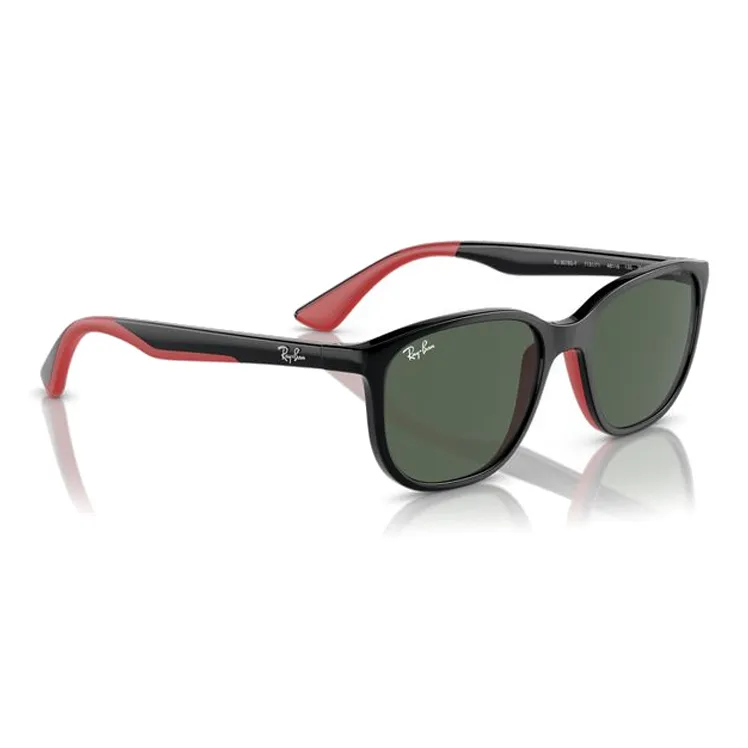 RayBan Injection Molded Square Sunglasses Kids' Black Red-4