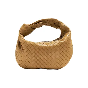Bottega Veneta JODIE Leather Handbag Trumpets Women's Brown