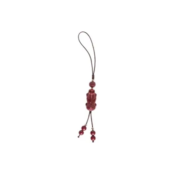 Red All Year Round Cinnabar Carved Jade Ornaments Unisex