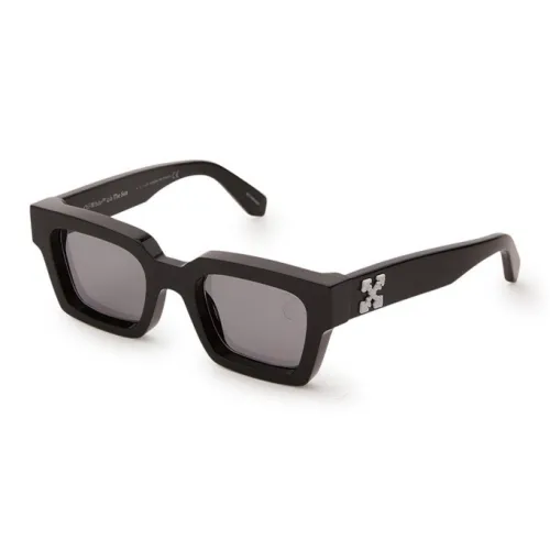 OFF WHITE Acetate Rectangular Sunglasses Unisex Black