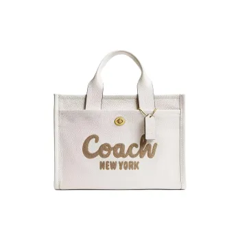 COACH Cargo Leather Tote Bag, Shopping Bag, Shoulder Bag, Crossbody Bag, Handbag Tubas Women's White