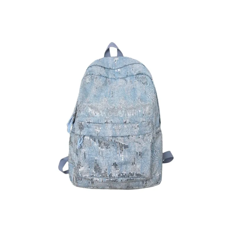URBAN FOREST Denim Backpack Regular Unisex Black/Light Blue/Dark Blue-6