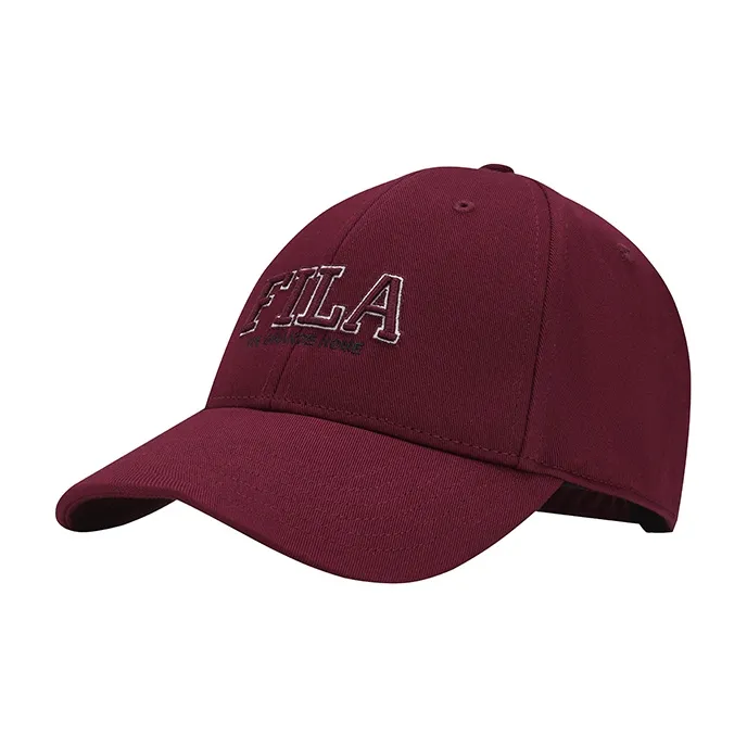 FILA ORIGINALE Cotton Baseball Caps Women's Tipsy Burgundy-1