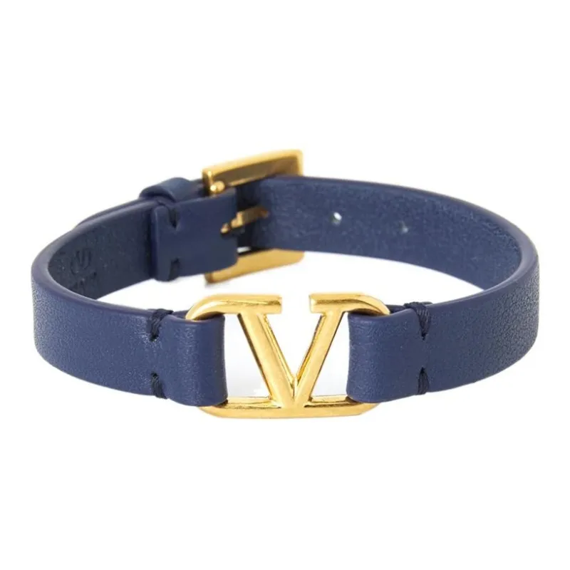 Valentino Cow Leather Belts Women's Blue -0