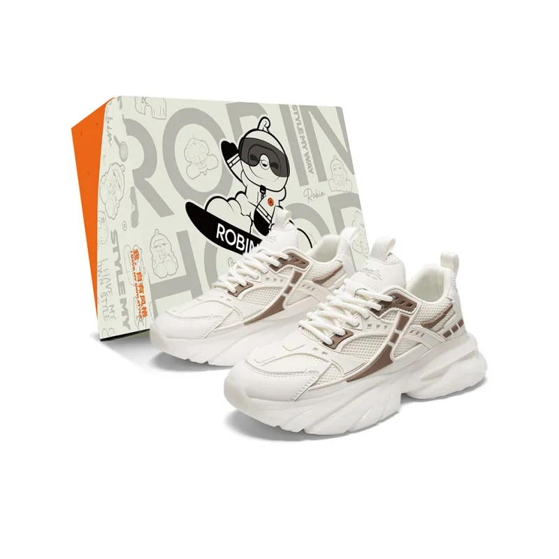 ROBINHOOD Cushioning Anti Slip Wear Resistant Breathable Height Increasing Low Top Chunky Sneakers Men's Box-8