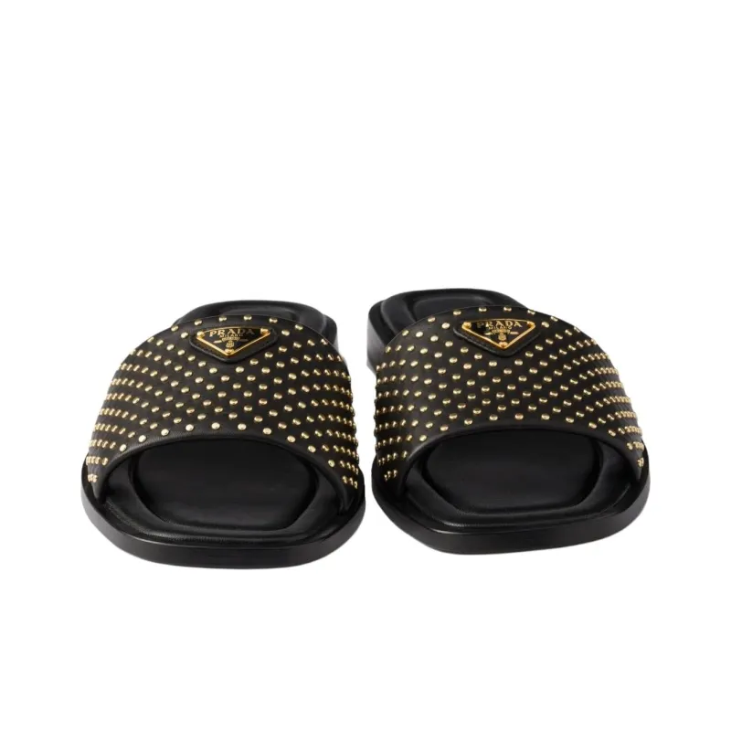 PRADA Slide Slippers Women's Black-4