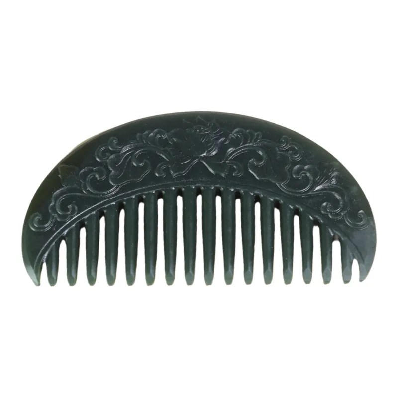 Jade Charm Yao Hetian Jade Comb Green Jade Unisex-0