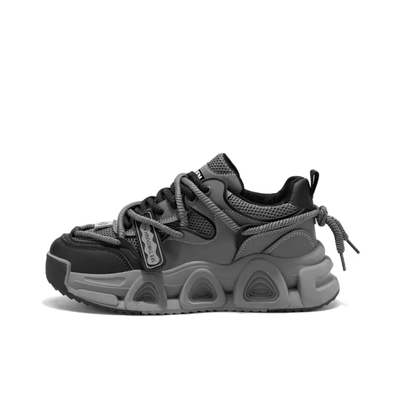 JKEM Cushioned Slip Resistant Abrasion Resistant Low Top Chunky Sneakers Men's-5