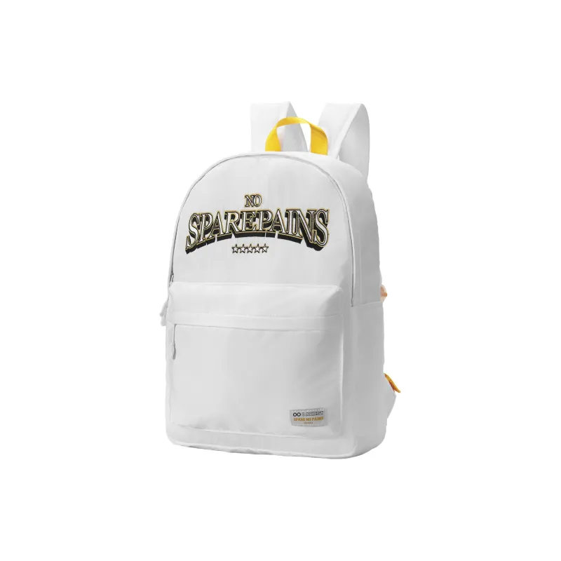 Spare No Pains. Polyester Backpack Regular Unisex White-5