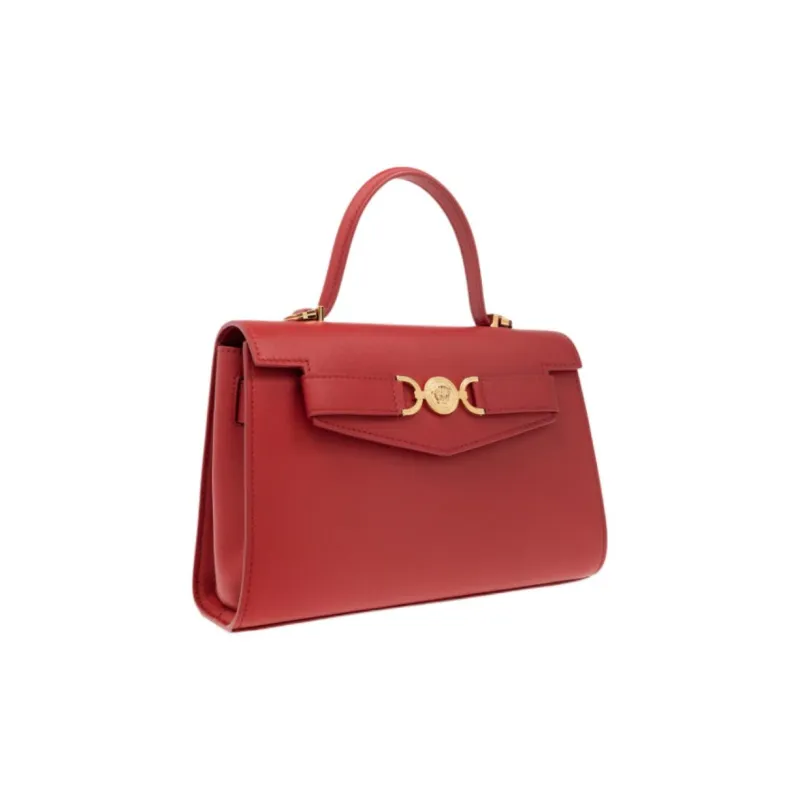 VERSACE Calfskin One Shoulder Handbags Women's Red-1