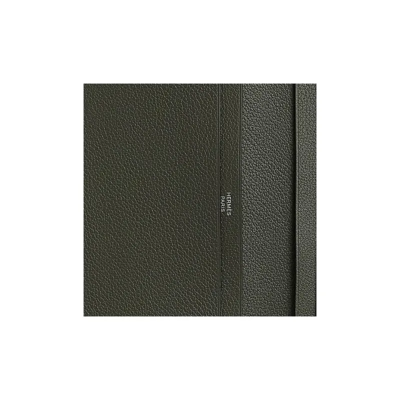 HERMES MC² Fleming Evercolor Calfskin Wallet Men's C6 Vert De Gris Gray Green-2