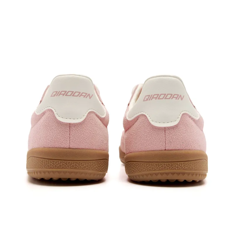 QIAODAN Wave German Army Trainers Abrasion Resistant Slip Resistant Low Top Skateboard Shoes Women's Pink-5