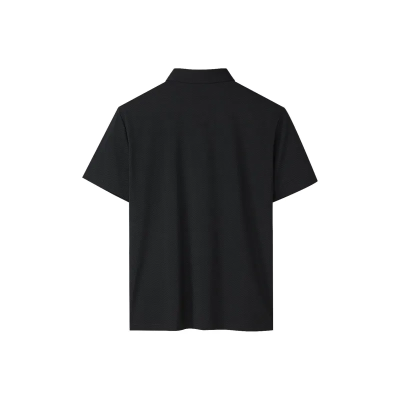 HLA Polo Shirt Men's Black Pattern B5-1