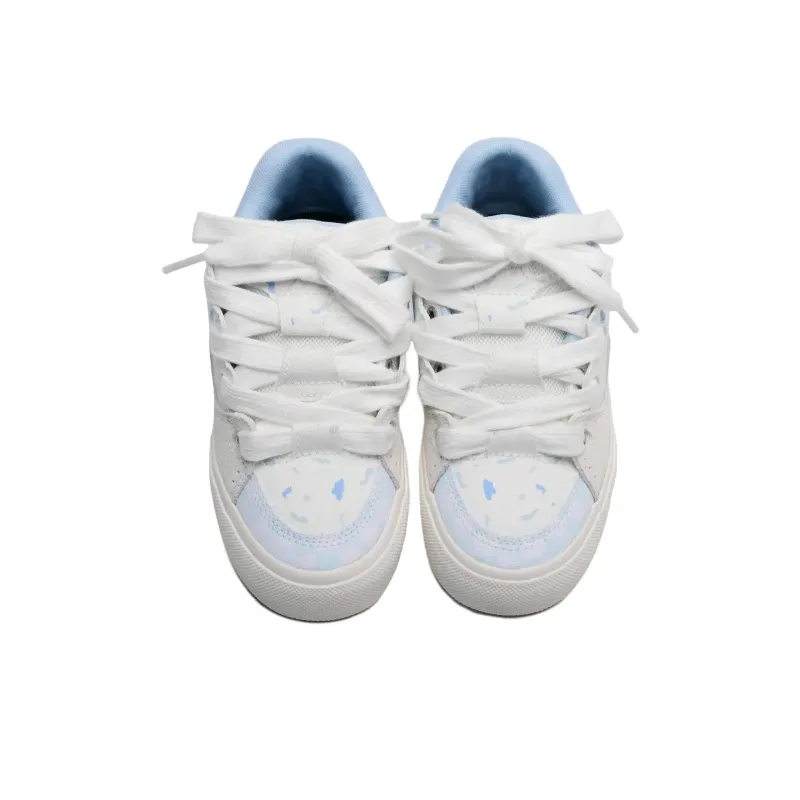 T628 Classic Vintage Puffy Shoes Abrasion Resistant Lightweight Slip Resistant Low Top Skateboard Shoes Women's-3