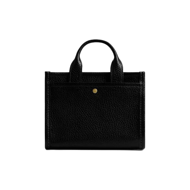 COACH Cargo Pebble Leather Tote Bag, Shopping Bag, Shoulder Bag, Crossbody Bag, Handbag Trumpets Women's Black-2