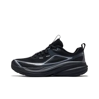Erke Vertical And Horizontal 1.0 Cushioning Rebound Low Top Running Shoes Men's Jet Black Carbon Gray