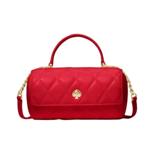 Kate Spade Cow Leather One Shoulder Handbag Women's Ruby Red