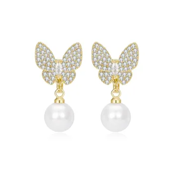 MCK Faux Pearl Clip On Earrings Women's