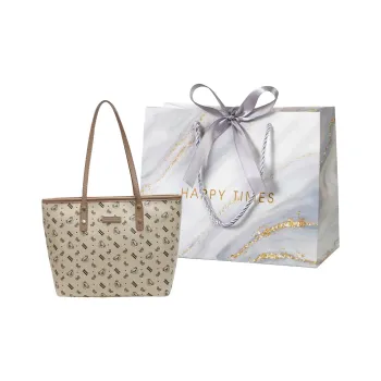 Miss Angel PU Tote Bag Shopping Bag Shoulder Bags Women's Black/Khaki