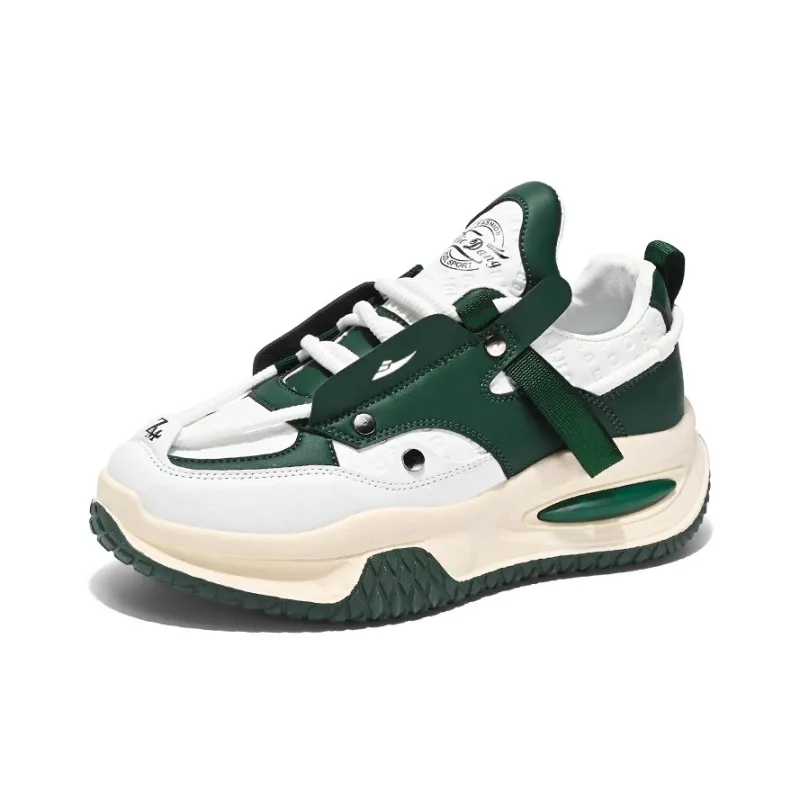 Kuding Cushioned Slip Resistant Abrasion Resistant Low Top Chunky Sneakers Men's-3