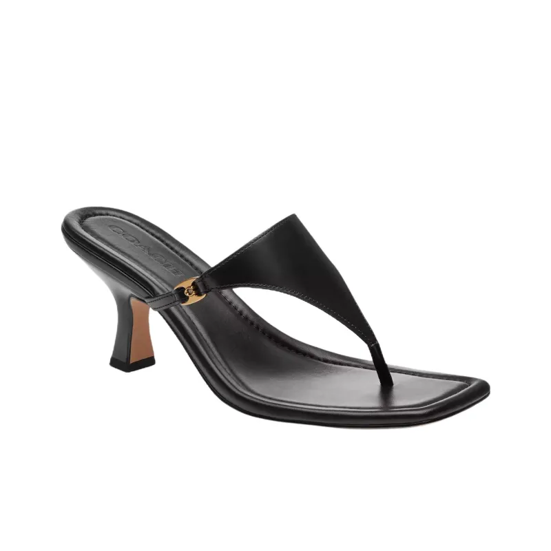 COACH Heritage Flip Flops Women's Black-2