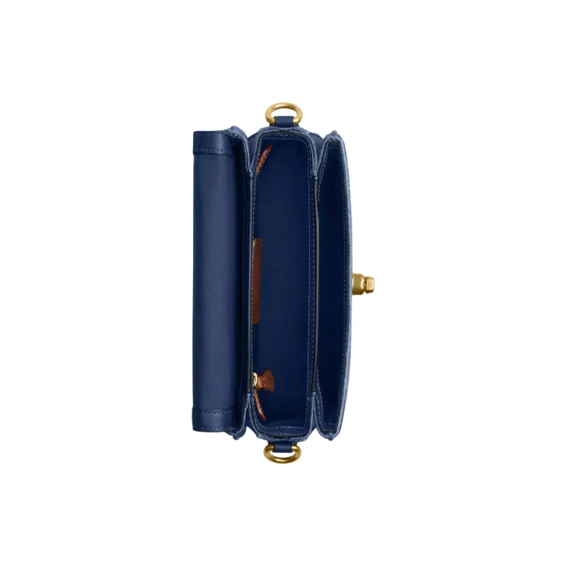 COACH Cassie Denim With Calfskin Shoulder Bag Crossbody Bag Handbag Small Size Women's Dark Blue-3