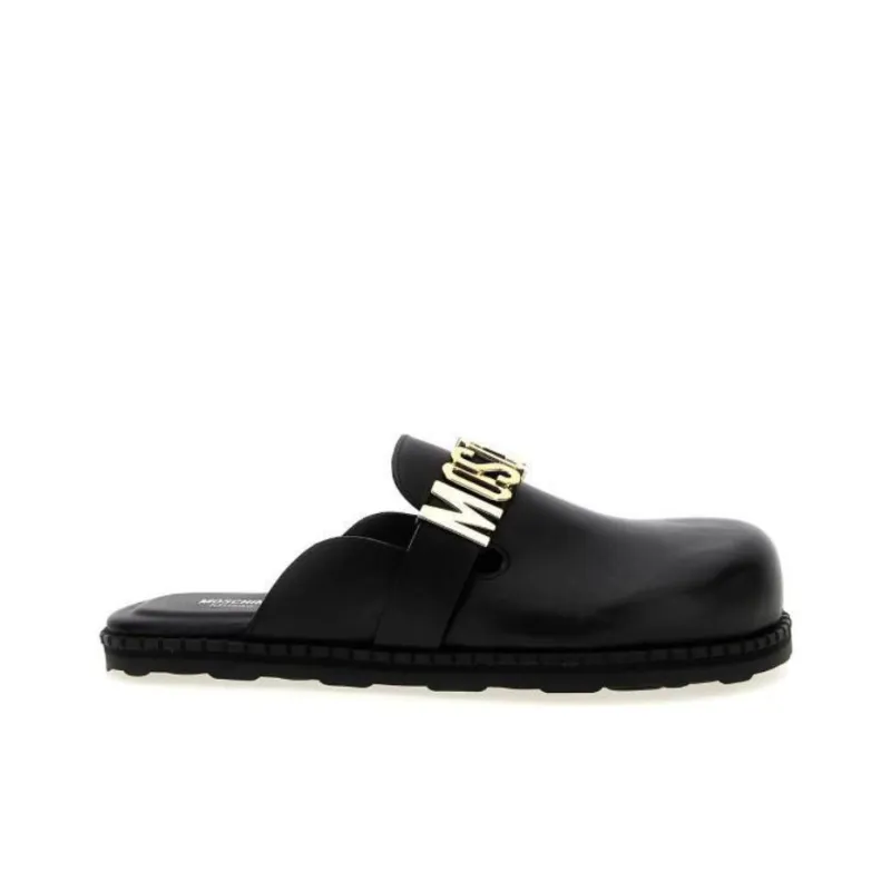 MOSCHINO Birky Logo Lettering Mules-1