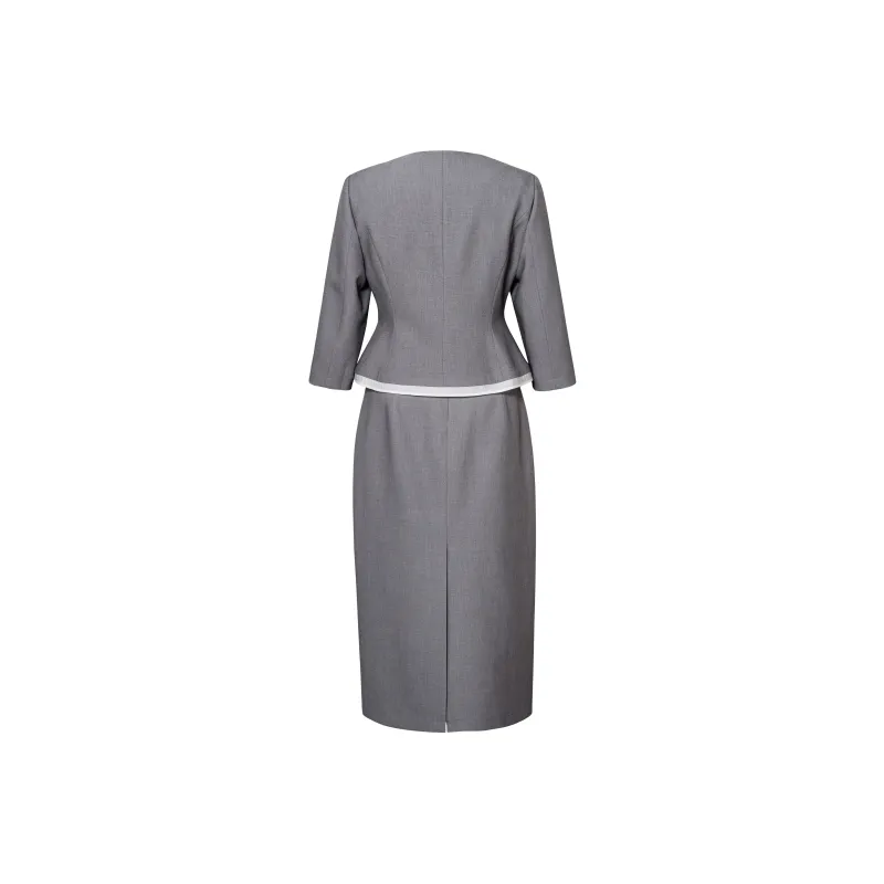 ROEYSHOUSE Skirt Set Women's Light Gray-2